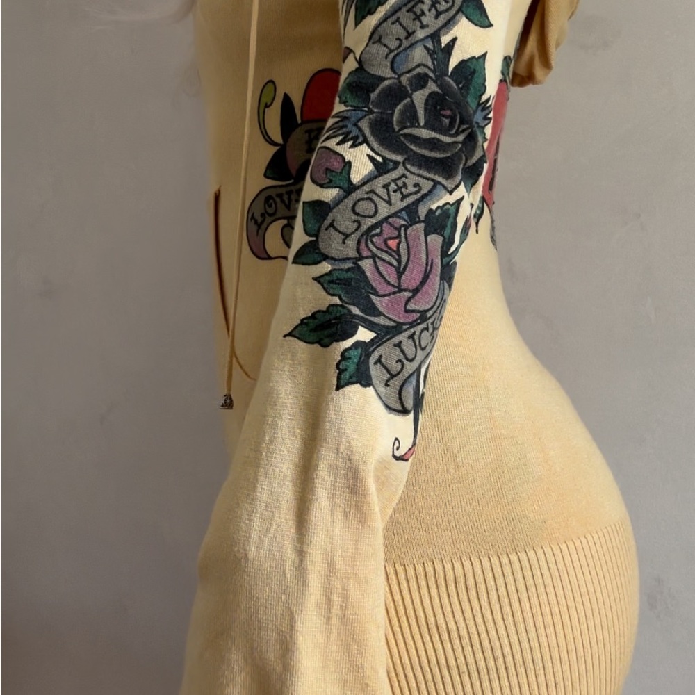 Ed Hardy Yellow Mini Dress - Picture 6 of 8